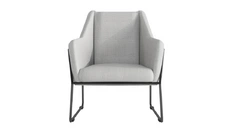 Fotel z metalowymi nogami tapicorwany - 1.jpg
