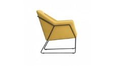 Fotel z metalowymi nogami tapicorwany - 7.jpg