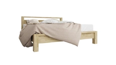 Łóżko z drewna dębowego o grubych nogach GRAND 2.jpg