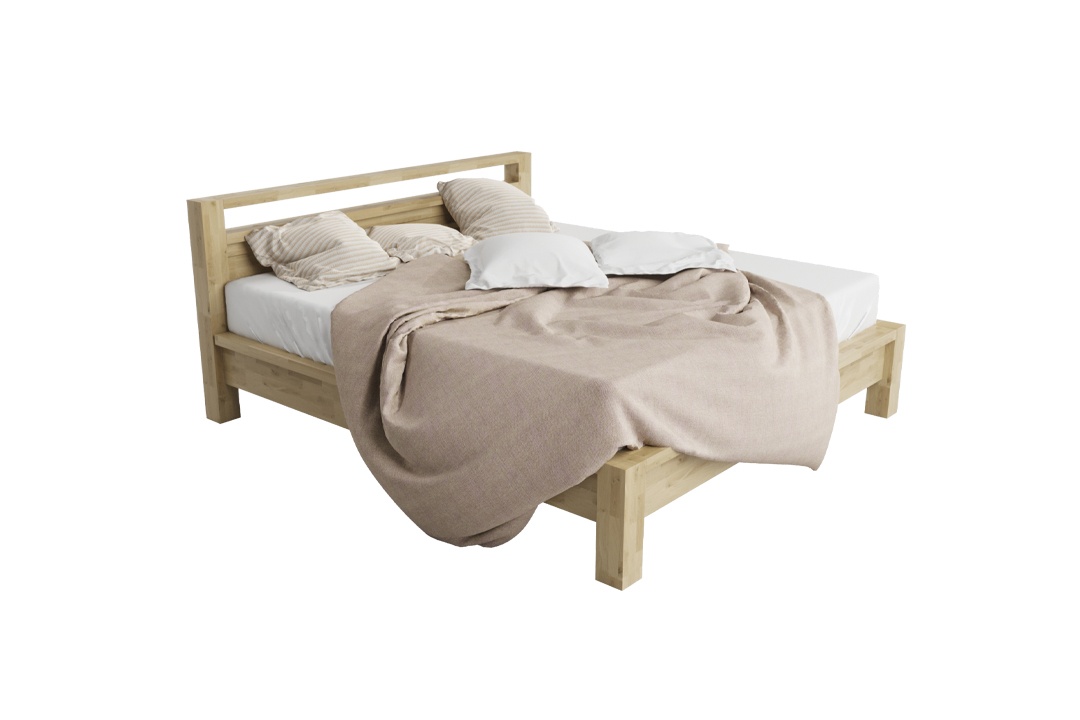 Łóżko z drewna dębowego o grubych nogach GRAND 4.jpg