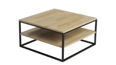 Stolik drewniany z drewnianą półką 80x80 4.jpg